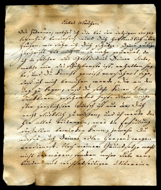 Ein Liebesbrief von 1780